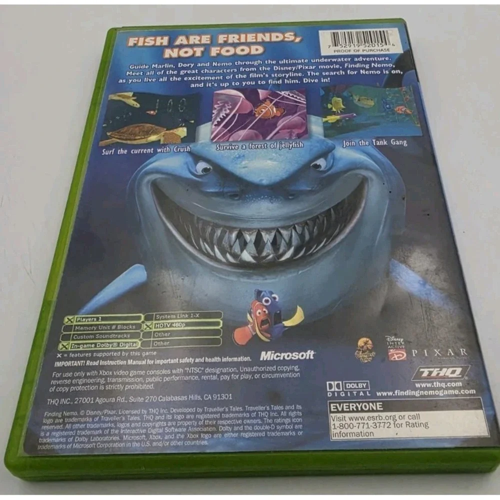 Finding Nemo Disney Pixar Microsoft Xbox Game NTSC-U/C Complete CIB Tested